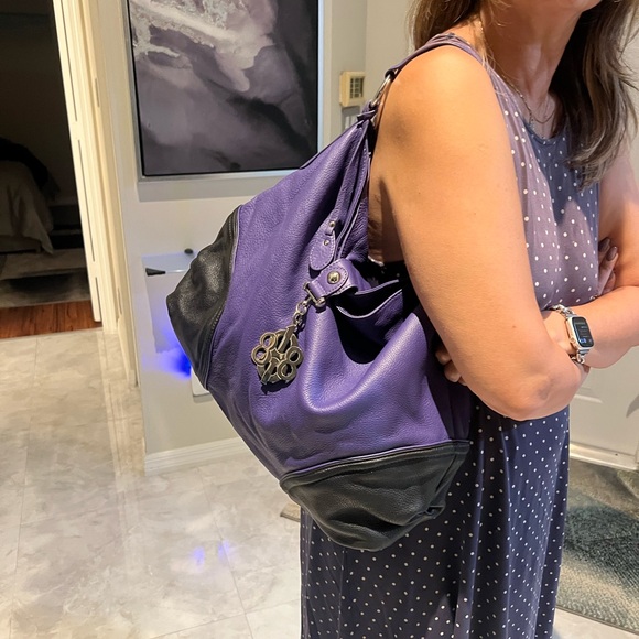 Pancaldi Italian Leather Handbag | Purple Statement | Luxe, Soft & Function - Picture 3 of 14